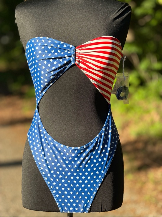 Forever 21 Other - American Flag One-Piece Swim - Blue & Red